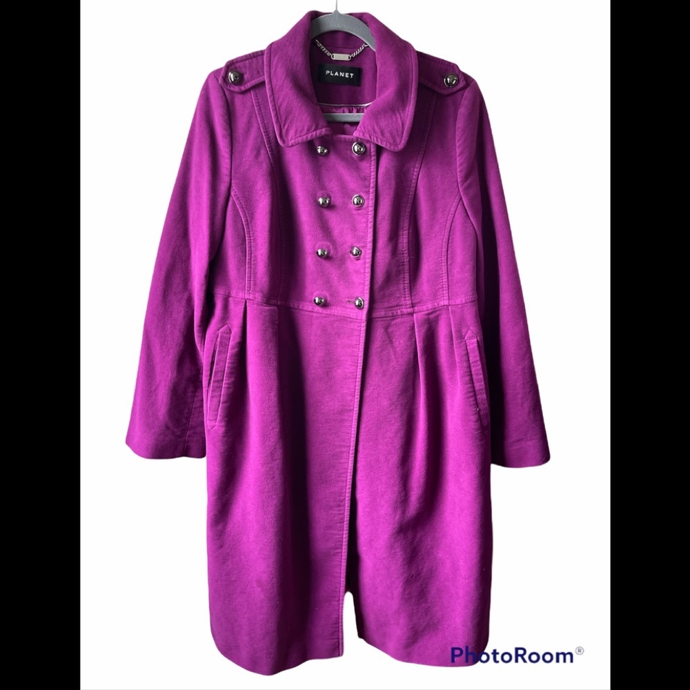 💅 PLANET by Jacques Vert Pleated Peacoat